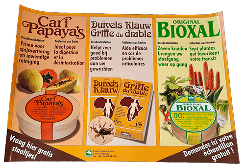 Affiche bioxal-cari papaya-duivelsklauw A3